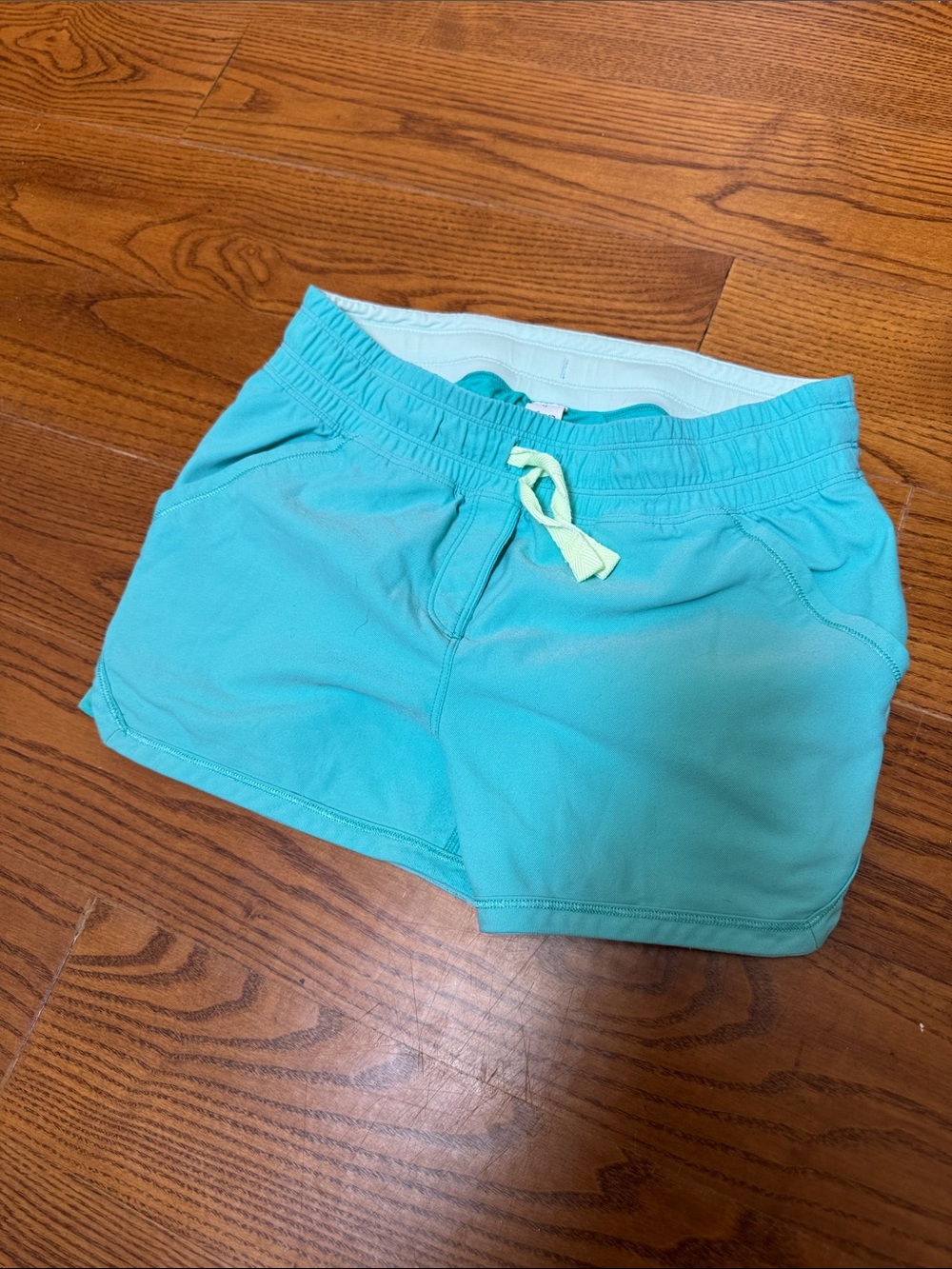Girls Casual Drawstring Shorts - Aqua